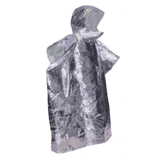 Poncho de survie ignifuge tissu de verre alu EPI forêt