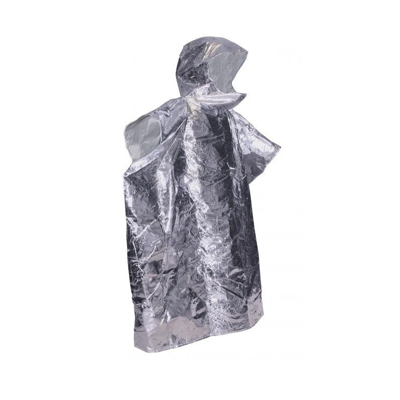 Poncho de survie en tissu de verre 0.15mm + alu 6 microns