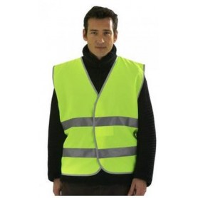 Gilet maille fluorescente silhouettage 2 bandes