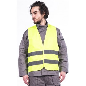 Gilet de sécurité haute visibilité jaune fluo