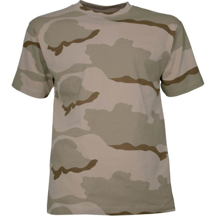Tee shirt camouflage coton homme chasse pêche manches courtes