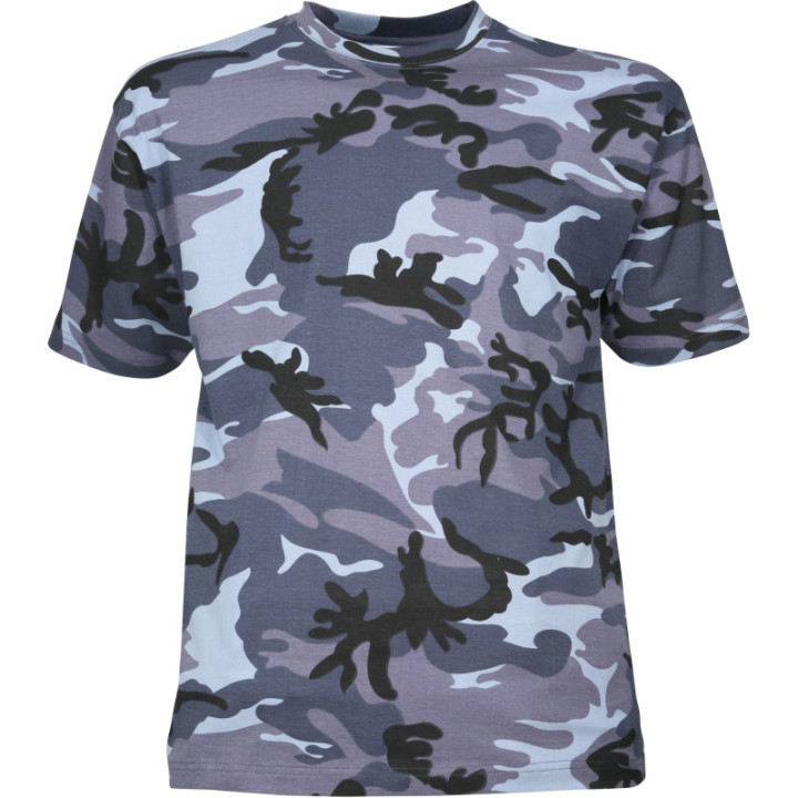 Tee shirt camouflage coton homme chasse pêche manches courtes