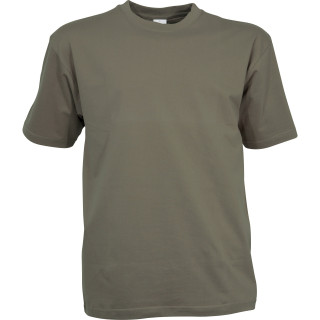 Tee shirt uni chasse pêche homme coton vert manches courtes