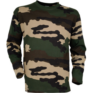 Tee shirt camouflage chasse pêche manches longues coton
