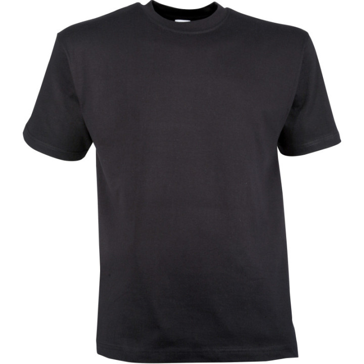 Tee shirt noir travail et loisirs coton homme manches courtes