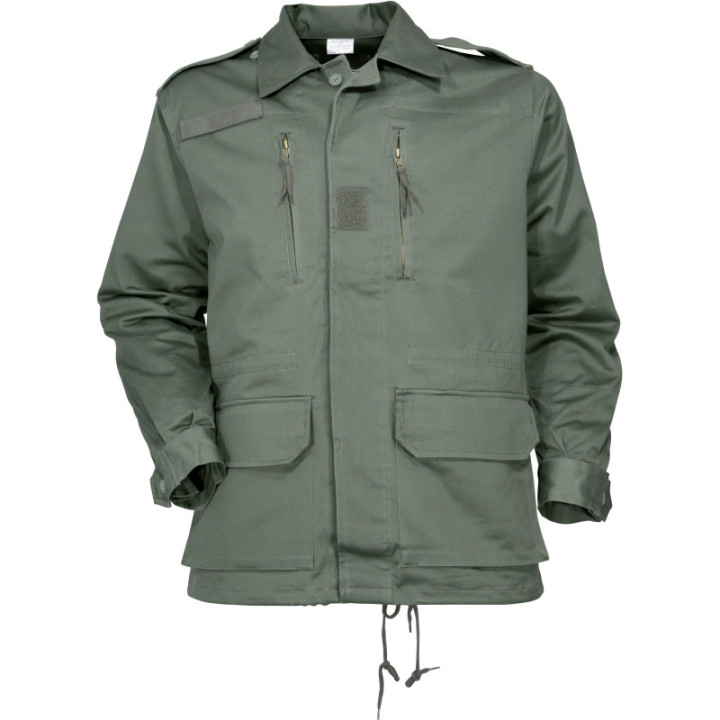 Veste treillis militaire satin coton homme extérieur