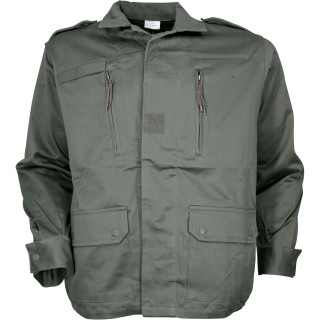 Veste satin coton chasse pêche verte unisexe adulte