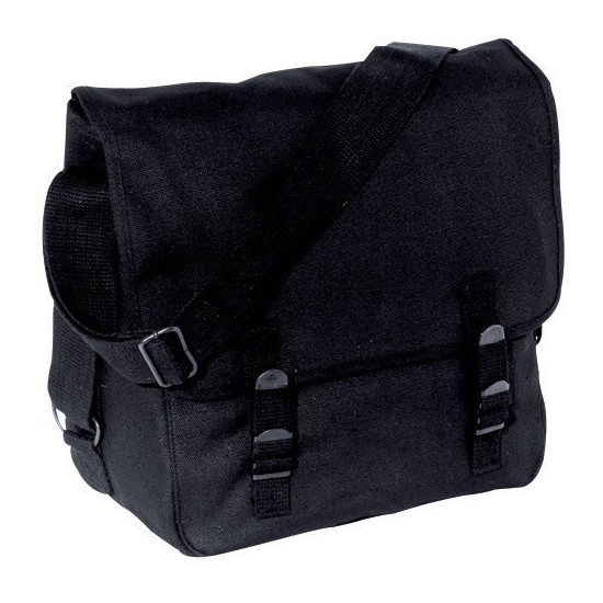 Musette à bandoulière réglable en toile coton