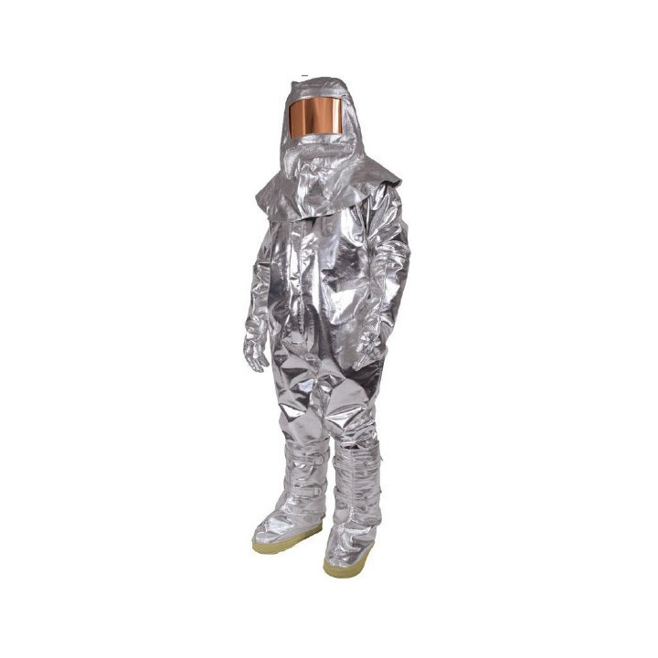 Combinaison aluminisée approche feu EN1486 avec kit complet