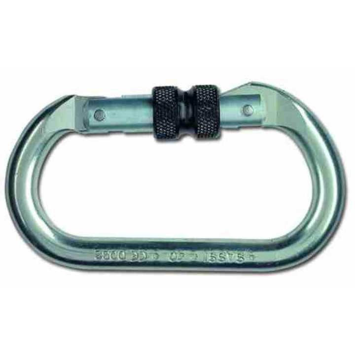 Mousqueton acier à vis 22 kN EN 362 usage professionnel