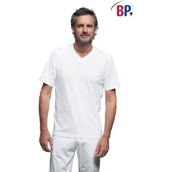 T-shirt unisexe prélavé workwear BP blanc manches courtes