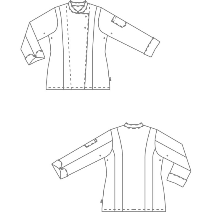 Veste cuisinier femme manches longues BP pour cuisine