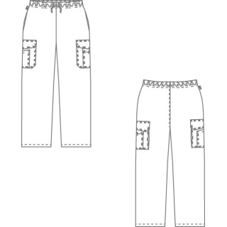 Pantalon unisexe BP blanc médical lavable industriel