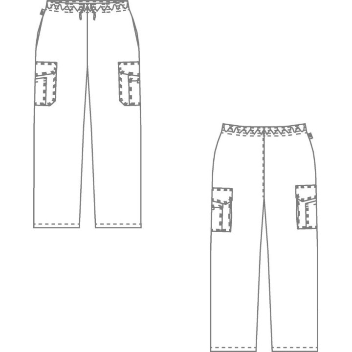 Pantalon unisexe BP blanc médical lavable industriel