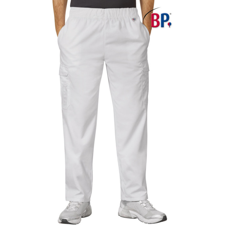 Pantalon BP unisexe blanc de travail médical
