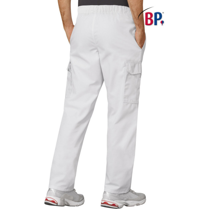 Pantalon BP unisexe blanc de travail médical
