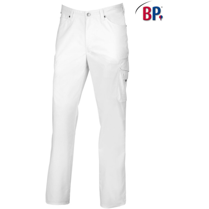 Jean homme médical BP blanc, coupe droite professionnelle
