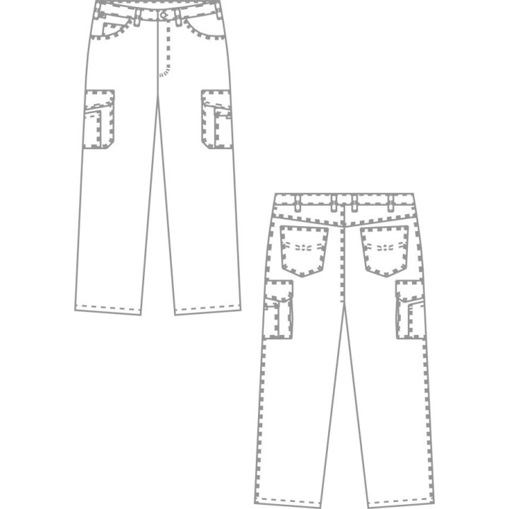 Jean homme médical BP blanc, coupe droite professionnelle