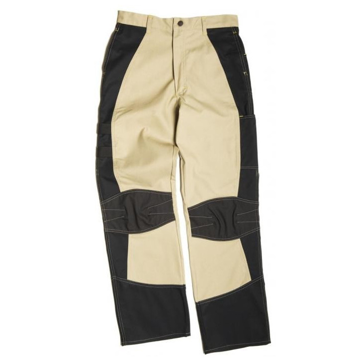 Pantalon femme de travail noir avec renforts genoux CE