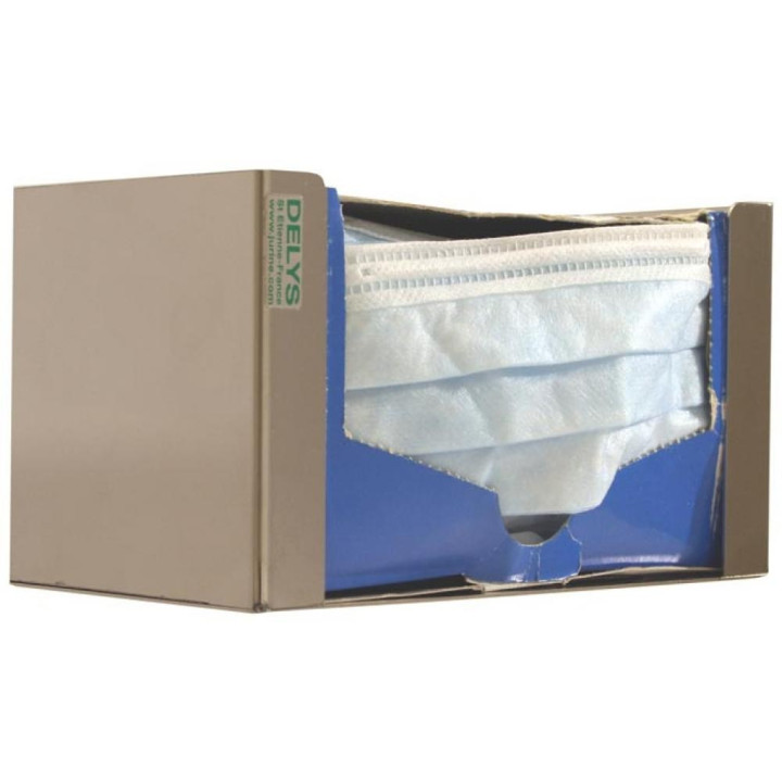 Distributeur mural inox masques chirurgicaux 3 plis pro