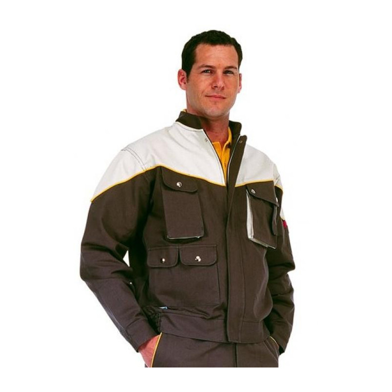 Blouson de travail bicolore en coton canvas veeandkay