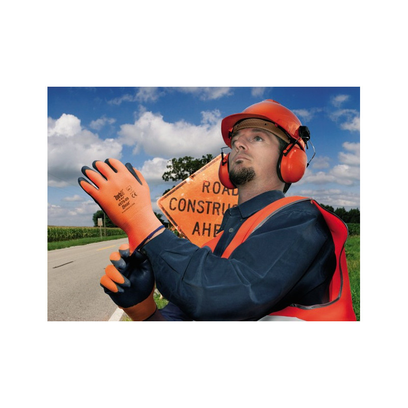 Gants fluo tricot nylon/polyester enduction nitrile Best