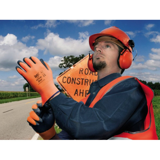 Gants fluo tricot nylon/polyester enduction nitrile Best