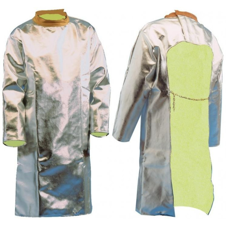 Tablier à manches aluminisé para-aramide anti-chaleur pro