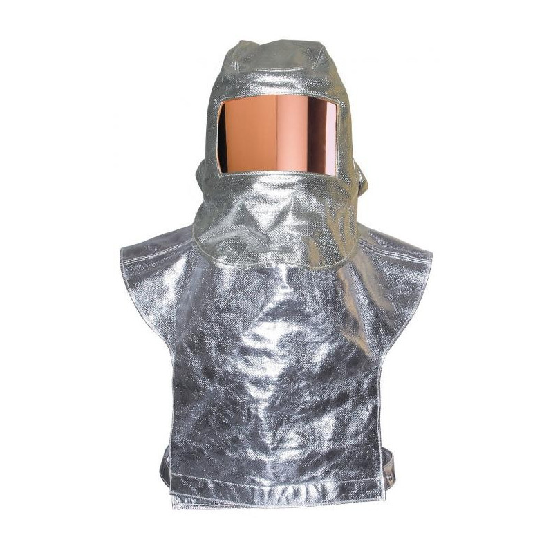Cagoule aluminisée avec plastron visière triplex dorée 100x220