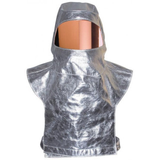 Cagoule aluminisée incinérateur visière polycarbonate dorée