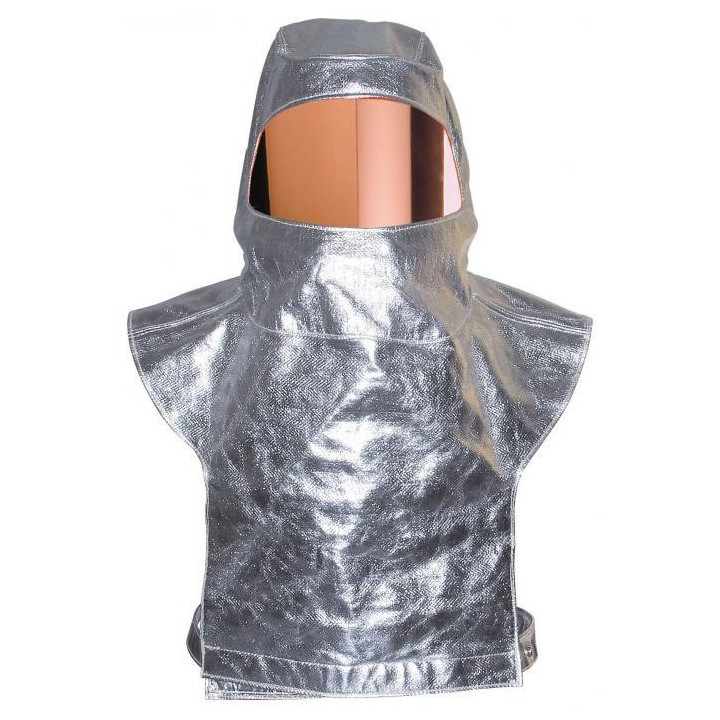 Cagoule aluminisée incinérateur visière polycarbonate dorée