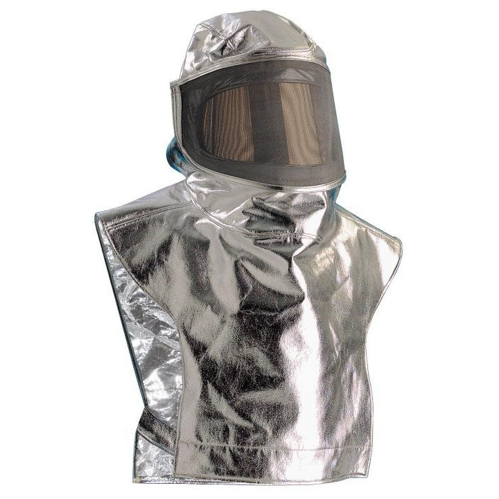 Cagoule aluminisée fondeur visière dorée anti-chaleur