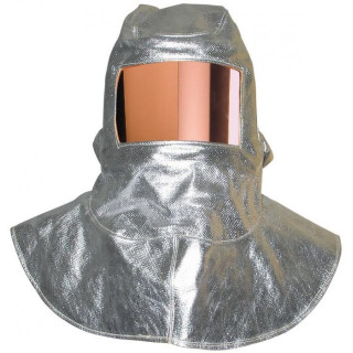 Cagoule kevlar aluminisée anti-chaleur visière triplex dorée