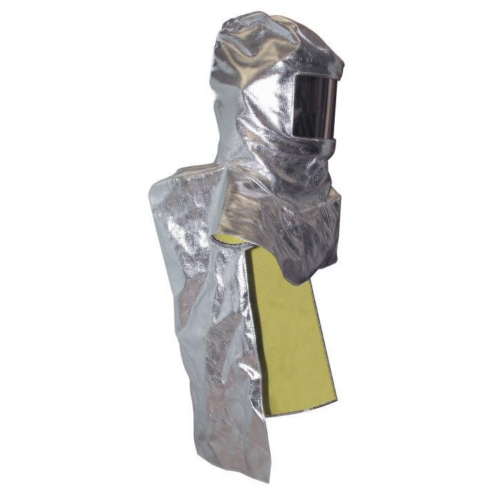 Cagoule aluminisée anti-chaleur visière dorée avec poche ARI