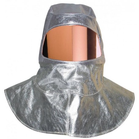 Cagoule aluminisée visière polycarbonate dorée