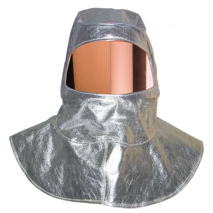 Cagoule aluminisée anti-chaleur visière dorée industrie