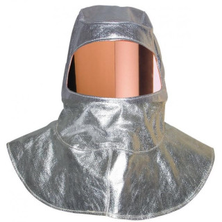 Cagoule kevlar aluminisée visière dorée anti-chaleur pro