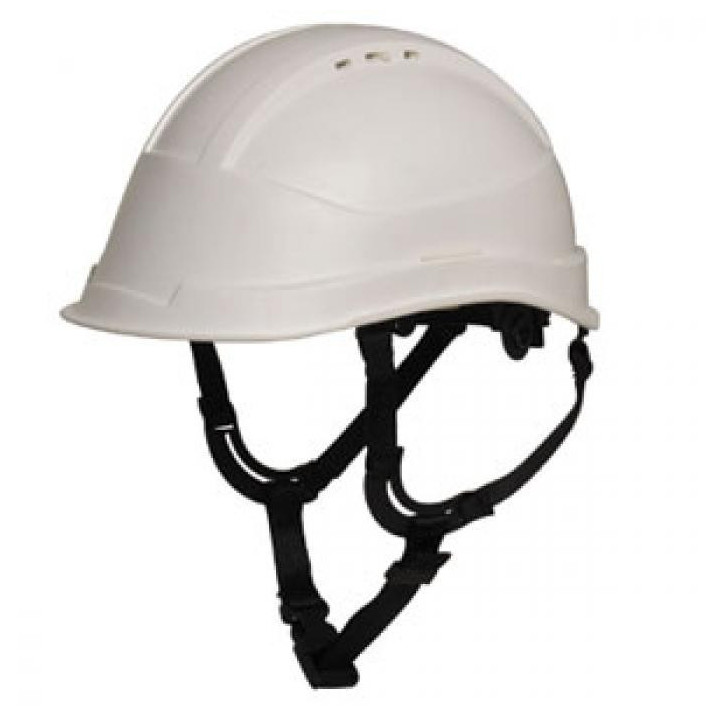 Casque de protection avec mentonnière travaux en hauteur