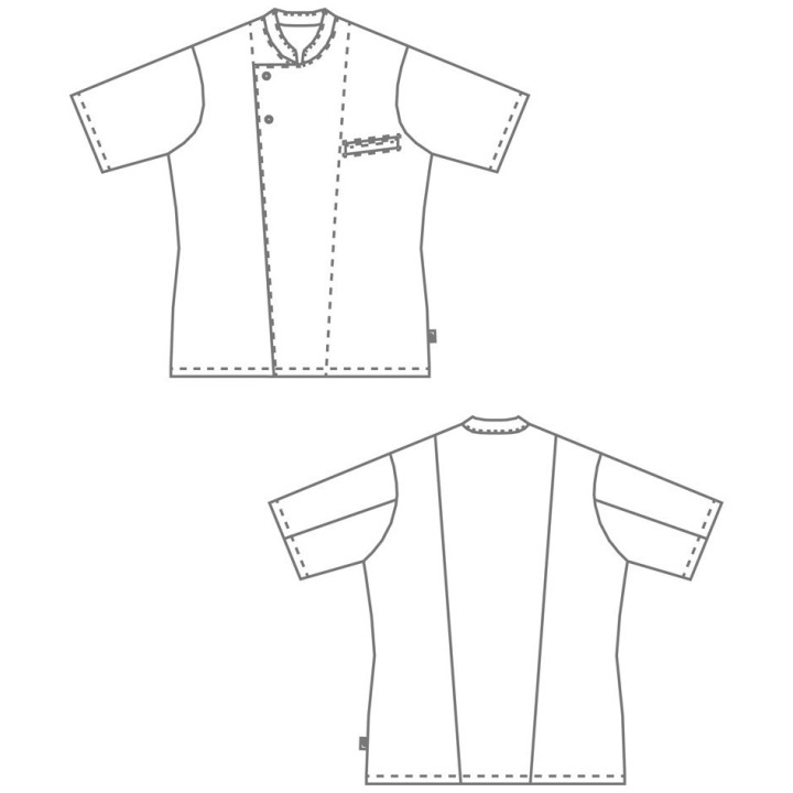 Veste cuisinier pâtissier manches courtes BP blanche pro