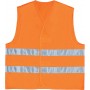 Gilet hv fluo polyester bandes paralleles en471 cl2