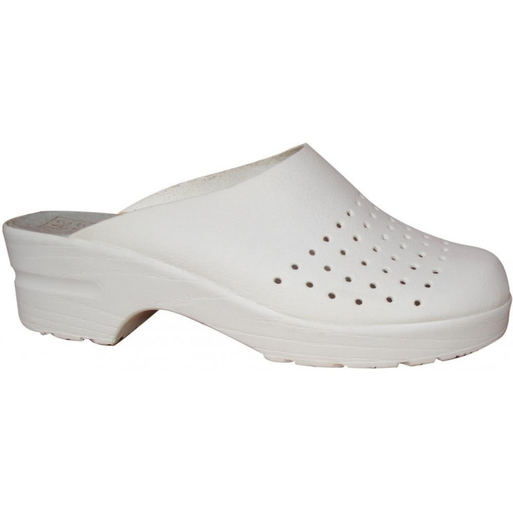 Sabot microfibre blanc aéré travail lavable 40°