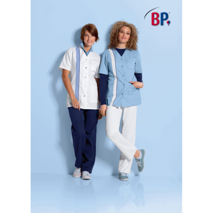 Tunique femme bicolore médicale manches courtes BP