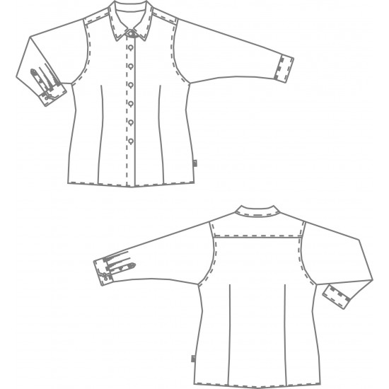 Chemise femme stretch adaptée au lavage industriel