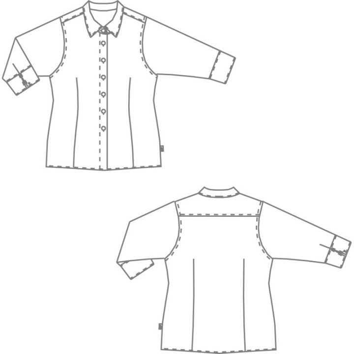 Chemise femme 3/4 stretch ISO 15797 travail cuisine