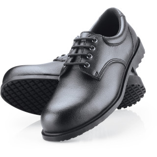 Chaussures de service antidérapantes EN347 homme cuir noir