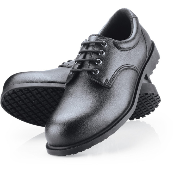 Chaussures de service antidérapantes EN347 homme cuir noir