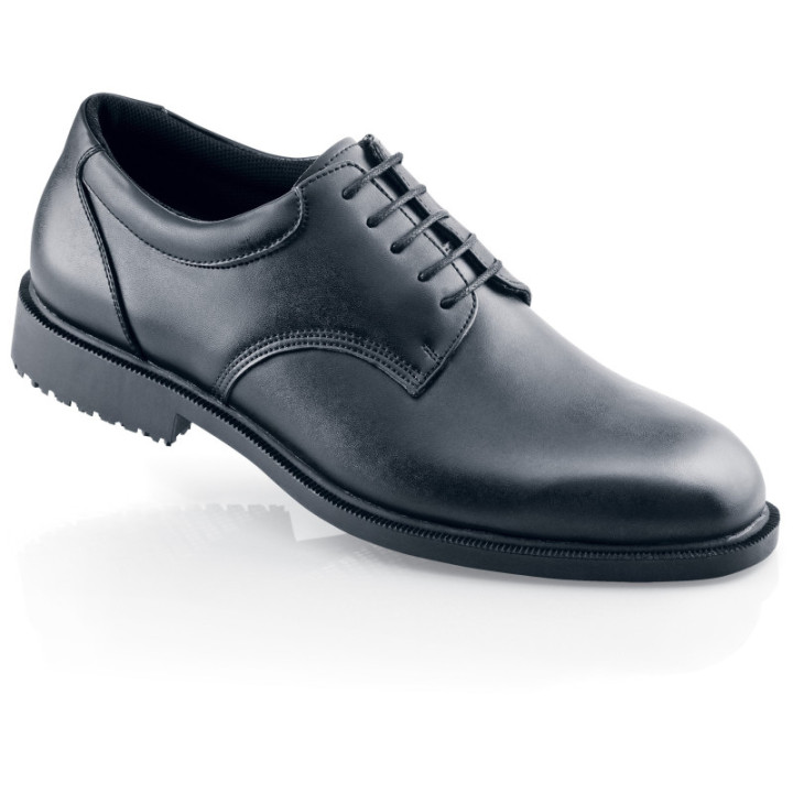 Chaussures de service antidérapantes EN347 homme cuir noir