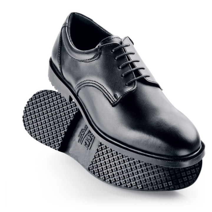 Chaussures de service antidérapantes EN347 homme cuir noir