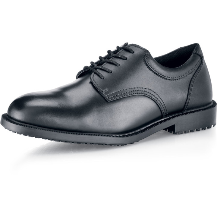 Chaussures de service antidérapantes EN347 homme cuir noir
