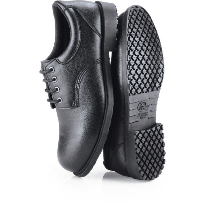 Chaussures de service antidérapantes EN347 homme cuir noir